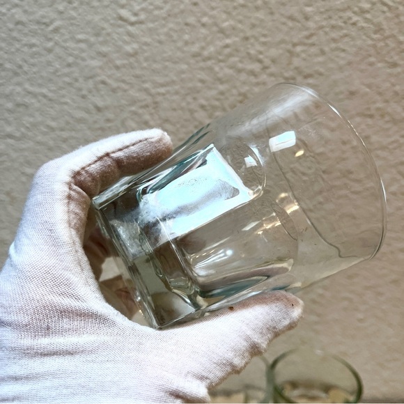 3 clear glasses- heavy bottom. Great for liquor & booze: scotch-whiskey-baileys. - Picture 11 of 12